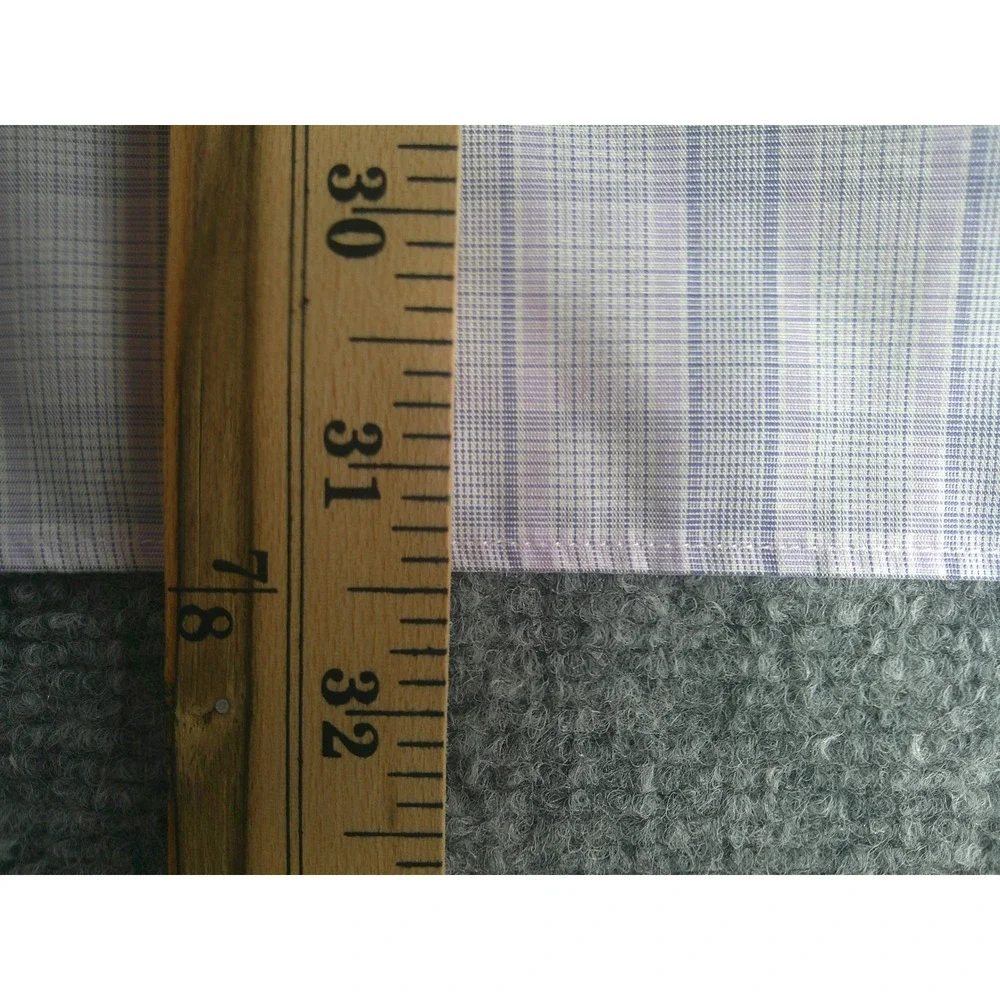 Banana Republic Men's Non-Iron Slim Fit Plaid Dress Shirt Purple White Large